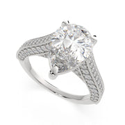 Martina Pear Cut Pave Engagement Ring Setting - Nivetta